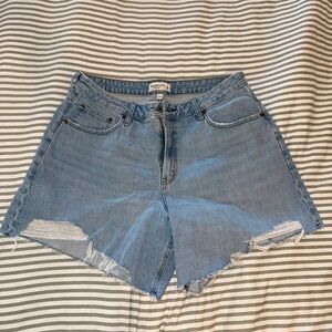 Abercrombie & Fitch Light Blue Distressed Jean Shorts